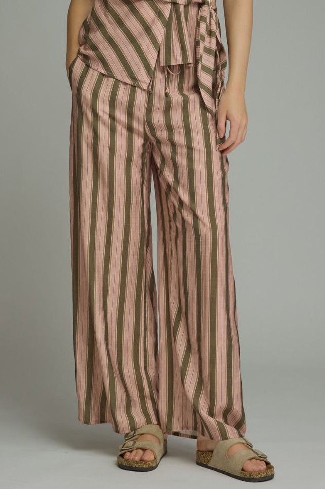 Olive Striped Pant