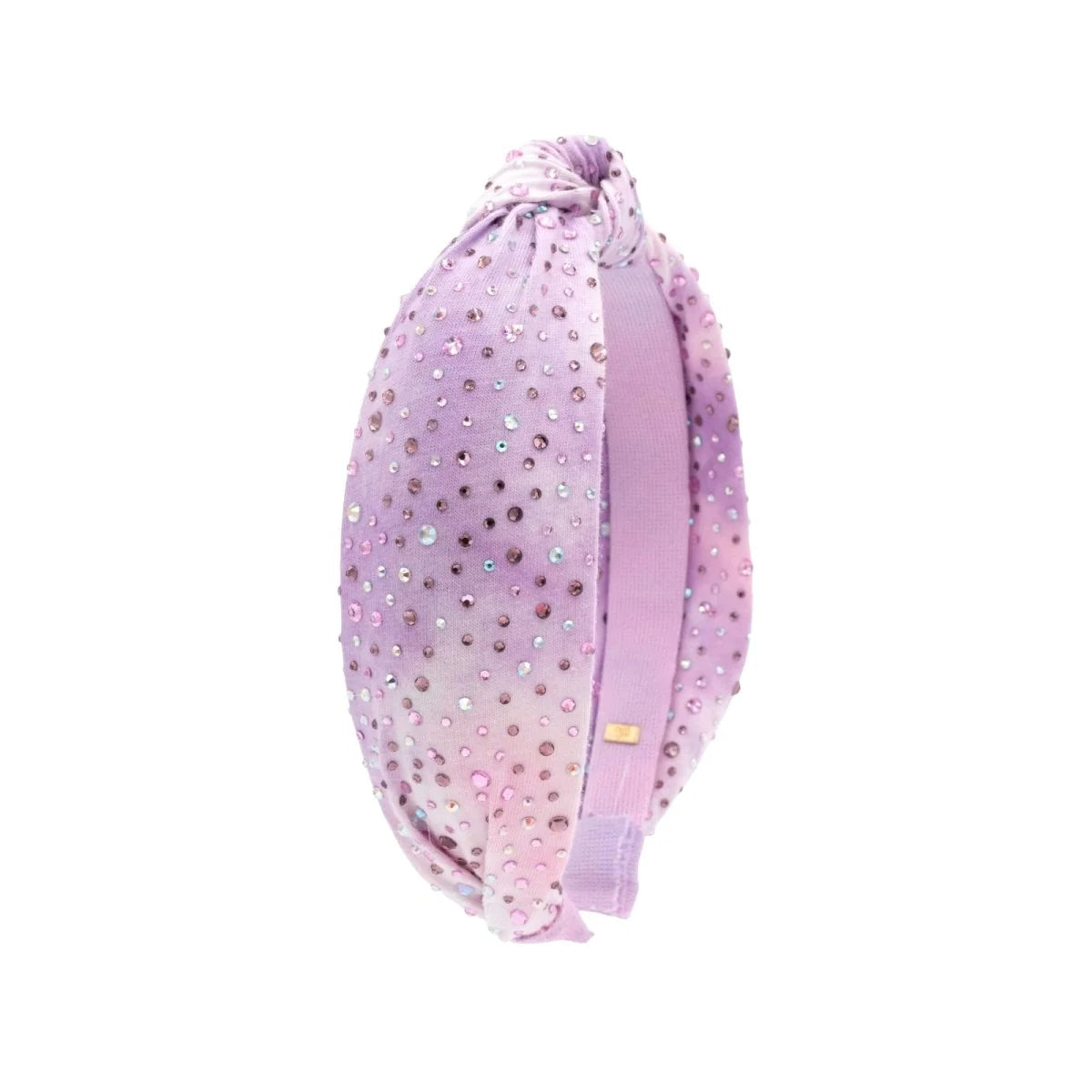 Purple Jeweled Tulle Knot Headband