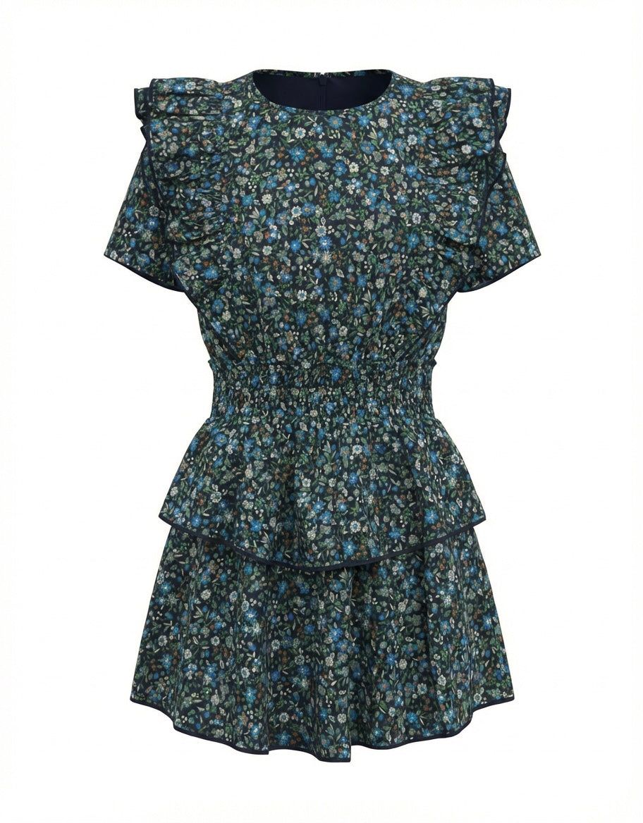 Twilight Floral Collier Dress