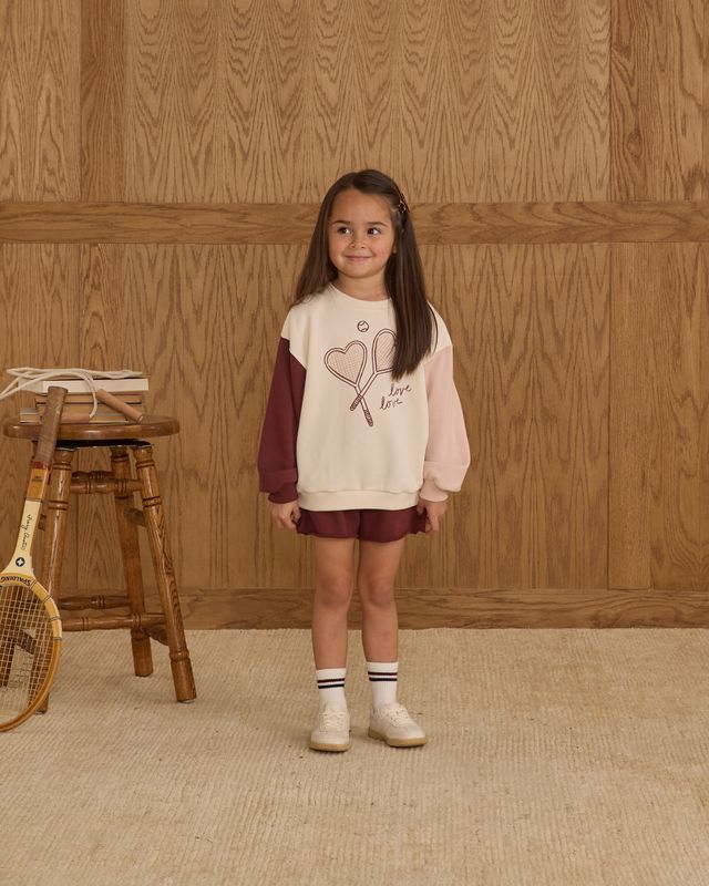 Burgundy Sweat Short