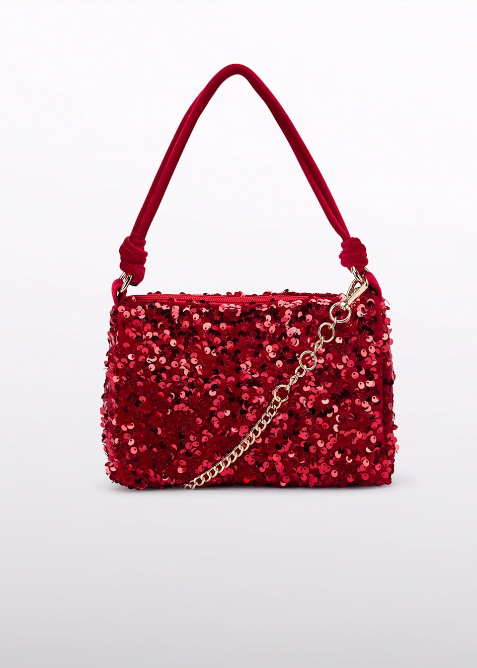 Red Velvet Sequin Bag