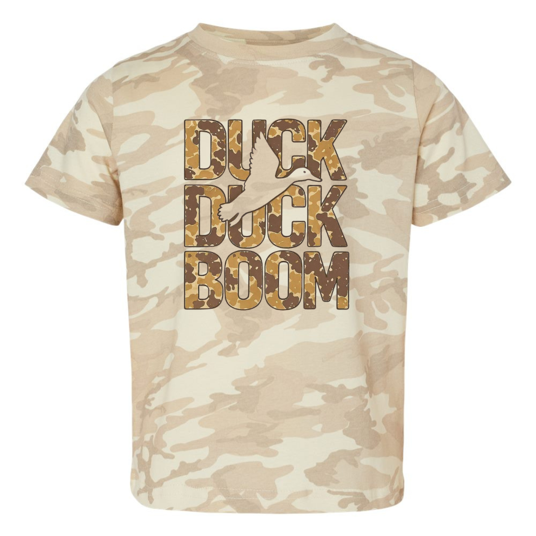 Duck, Duck Boom Camo Tee