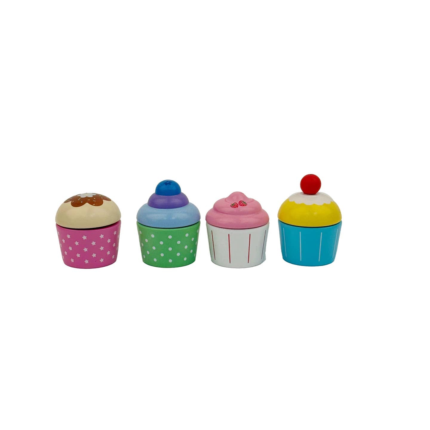 Wooden Cute Cupcake Set