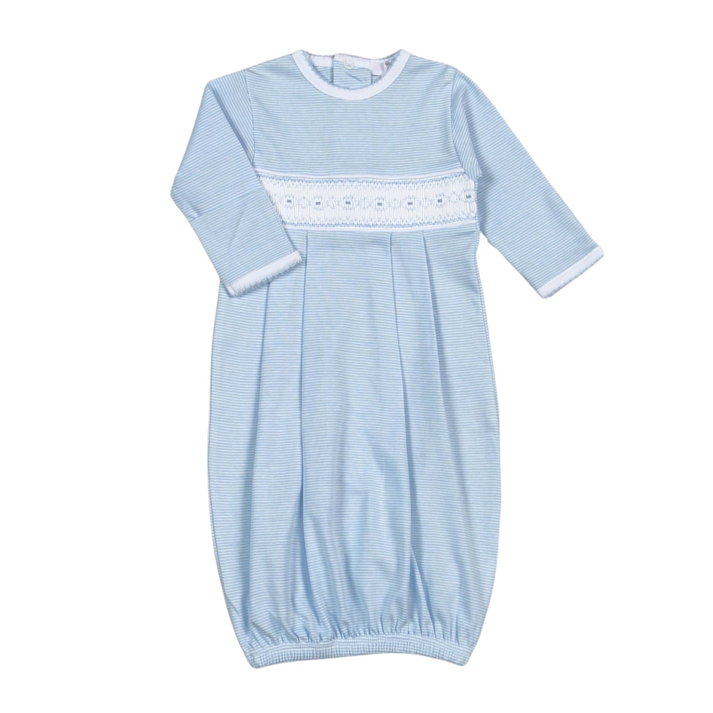 Blue Stripe Smock Gown