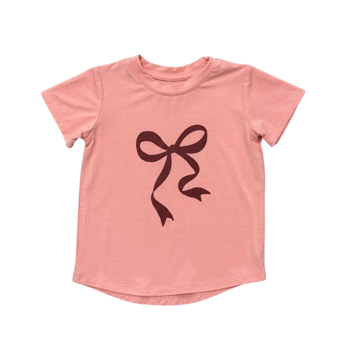 Rose Brown Bow Tee