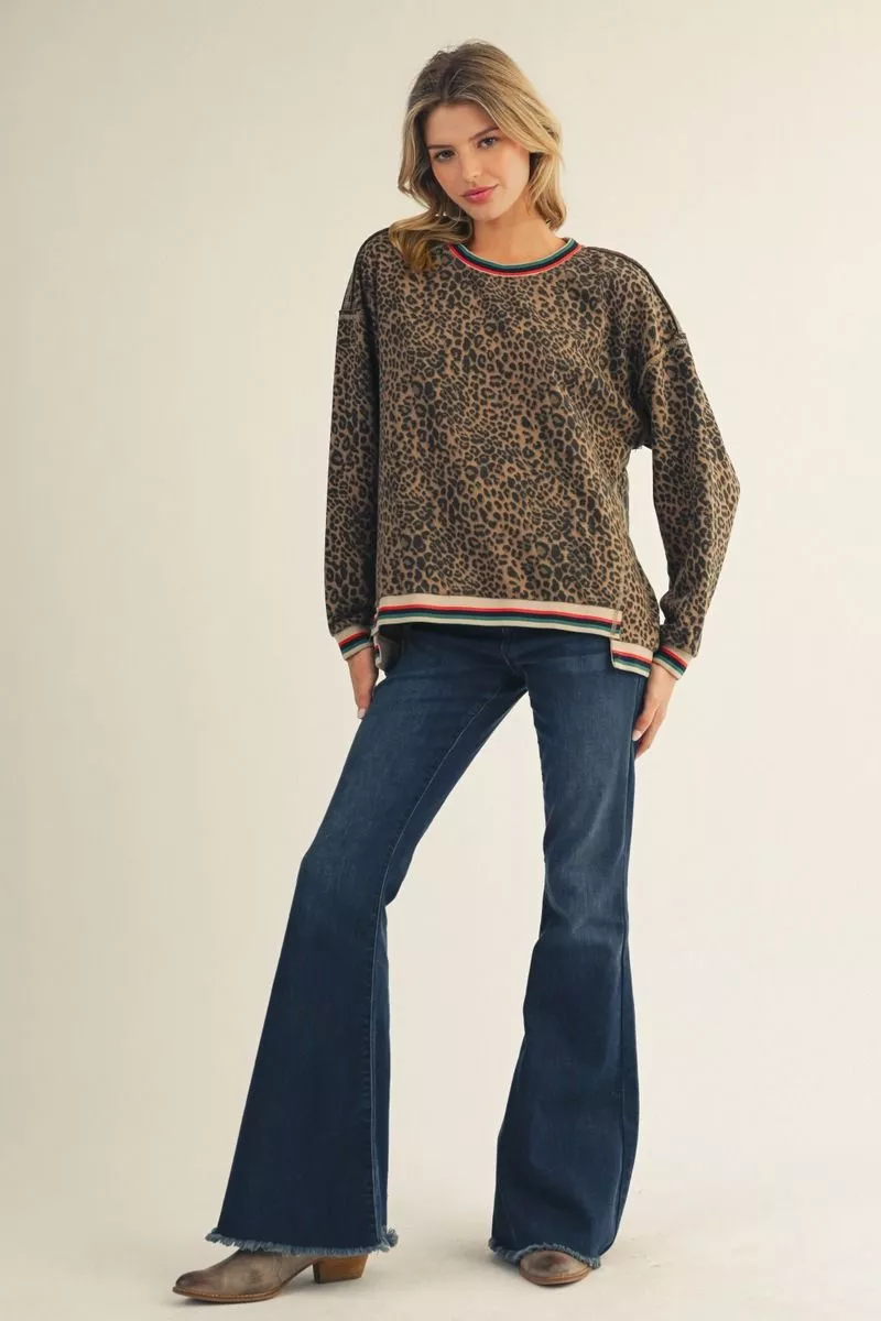 Leopard Pullover Top