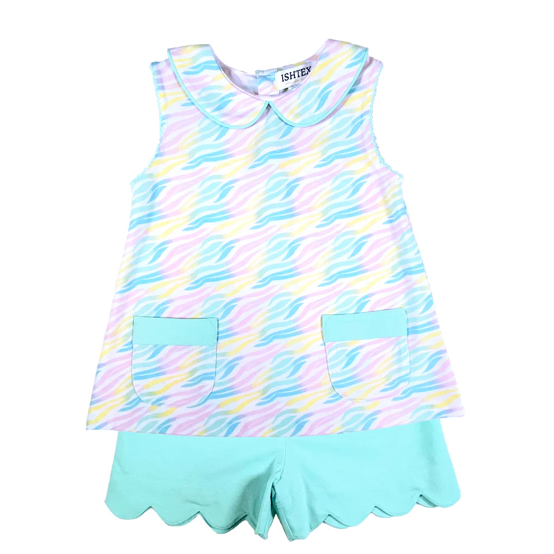 Rainbow Girl's Short Set