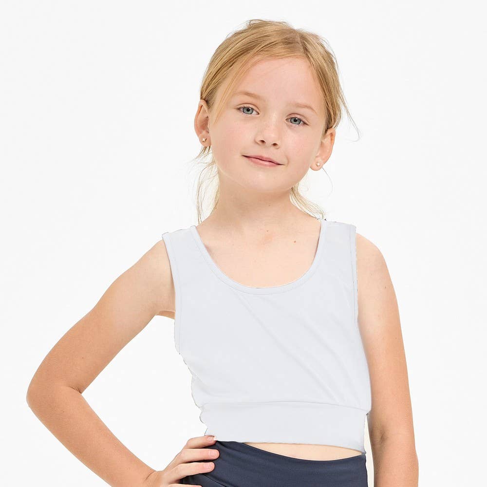 White Workout Cropped Tank