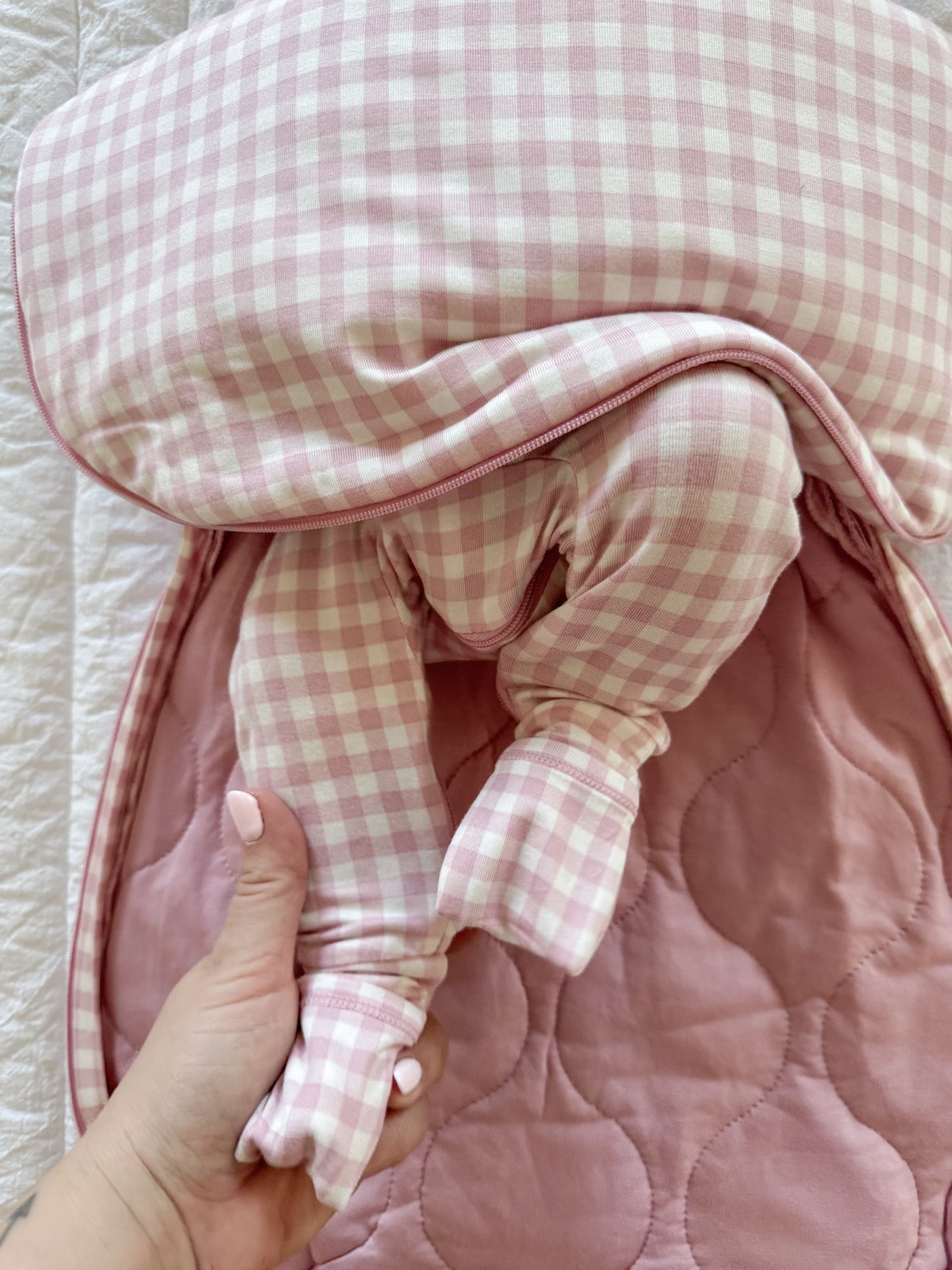 Pink Gingham Swaddle 1.0
