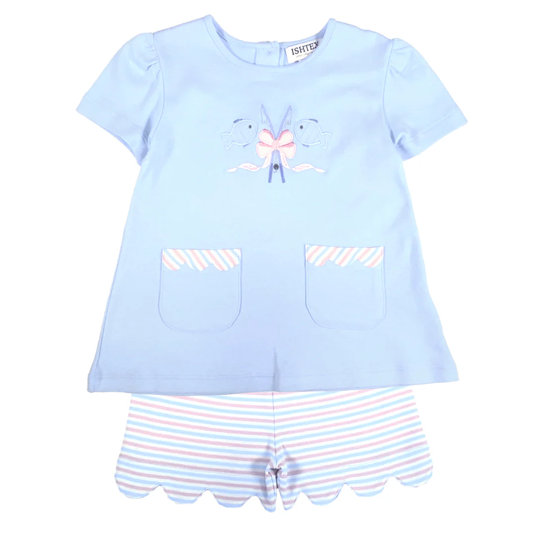 Fishing Girl's Short Set