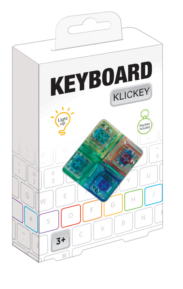 Keyboard Klickey Keychain Rainbow