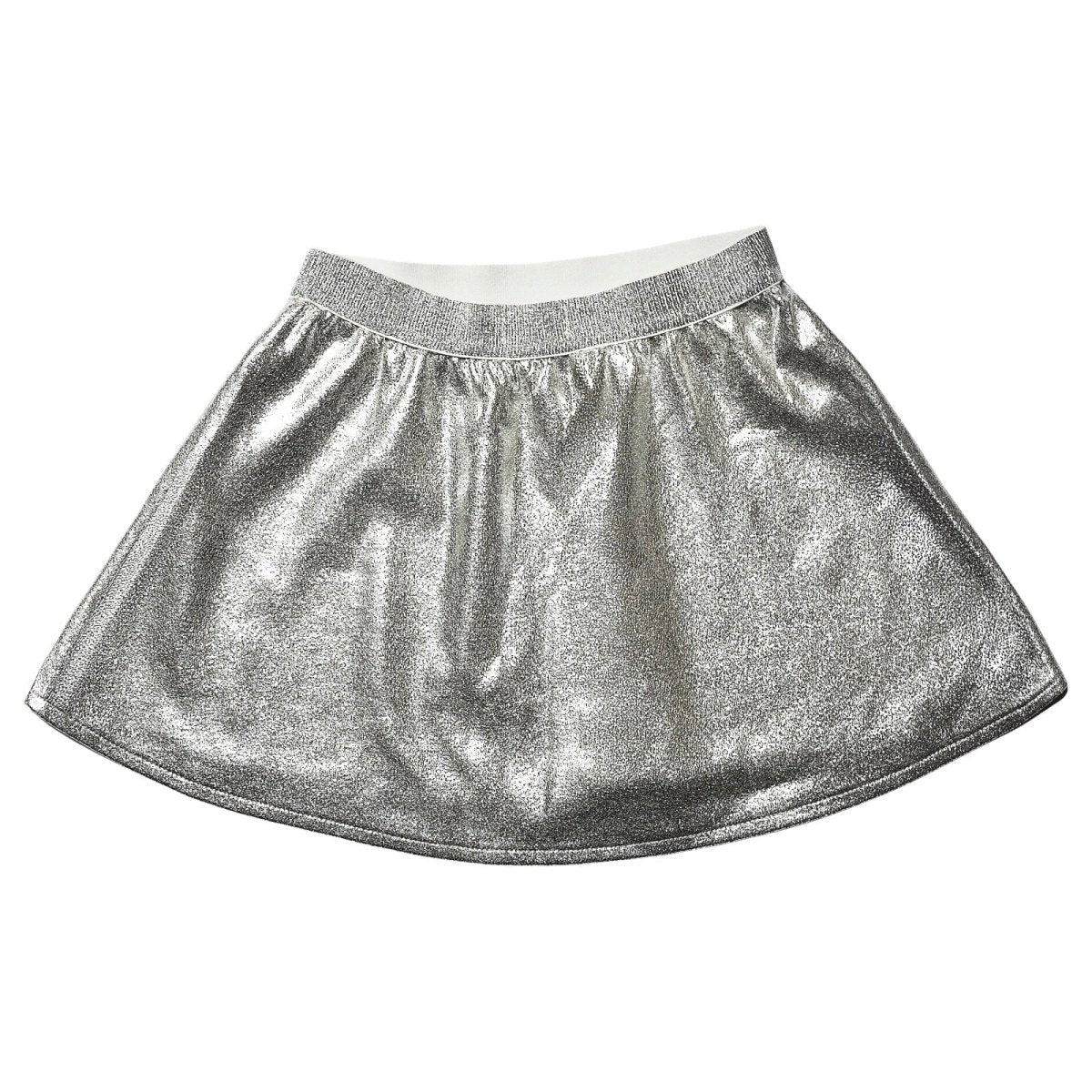 Silver Metallic Skater Skirt