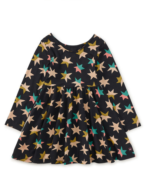Colorblock Metallic Stars Dress