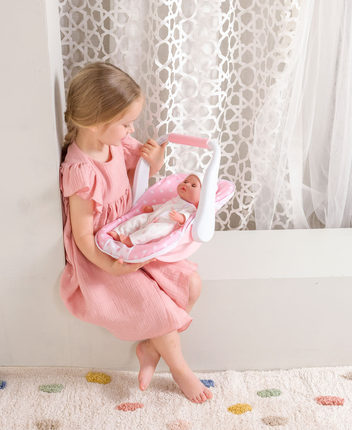 Baby Doll W/ Pink Polka Dot Carrier