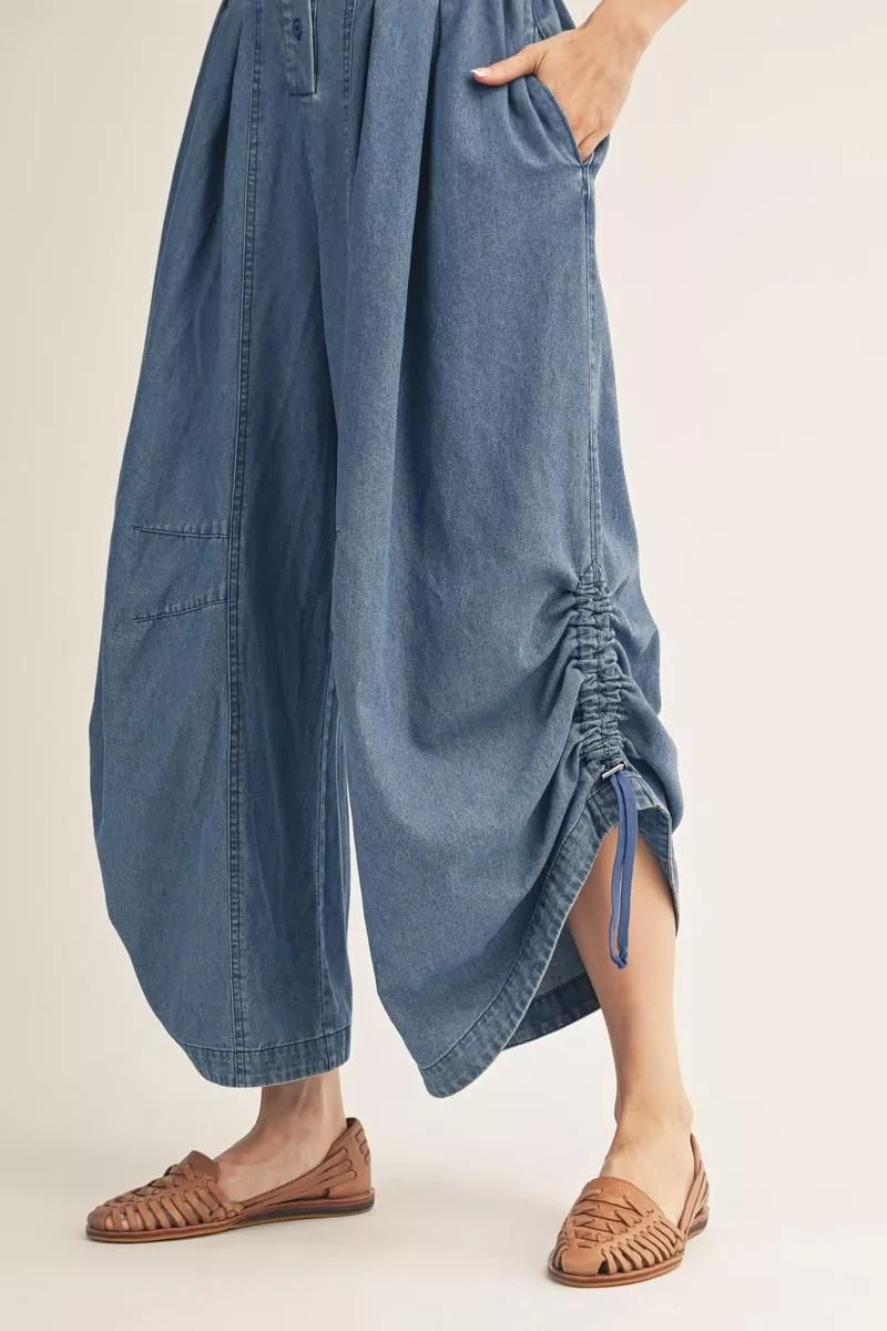 Washed Denim Jumpsuit