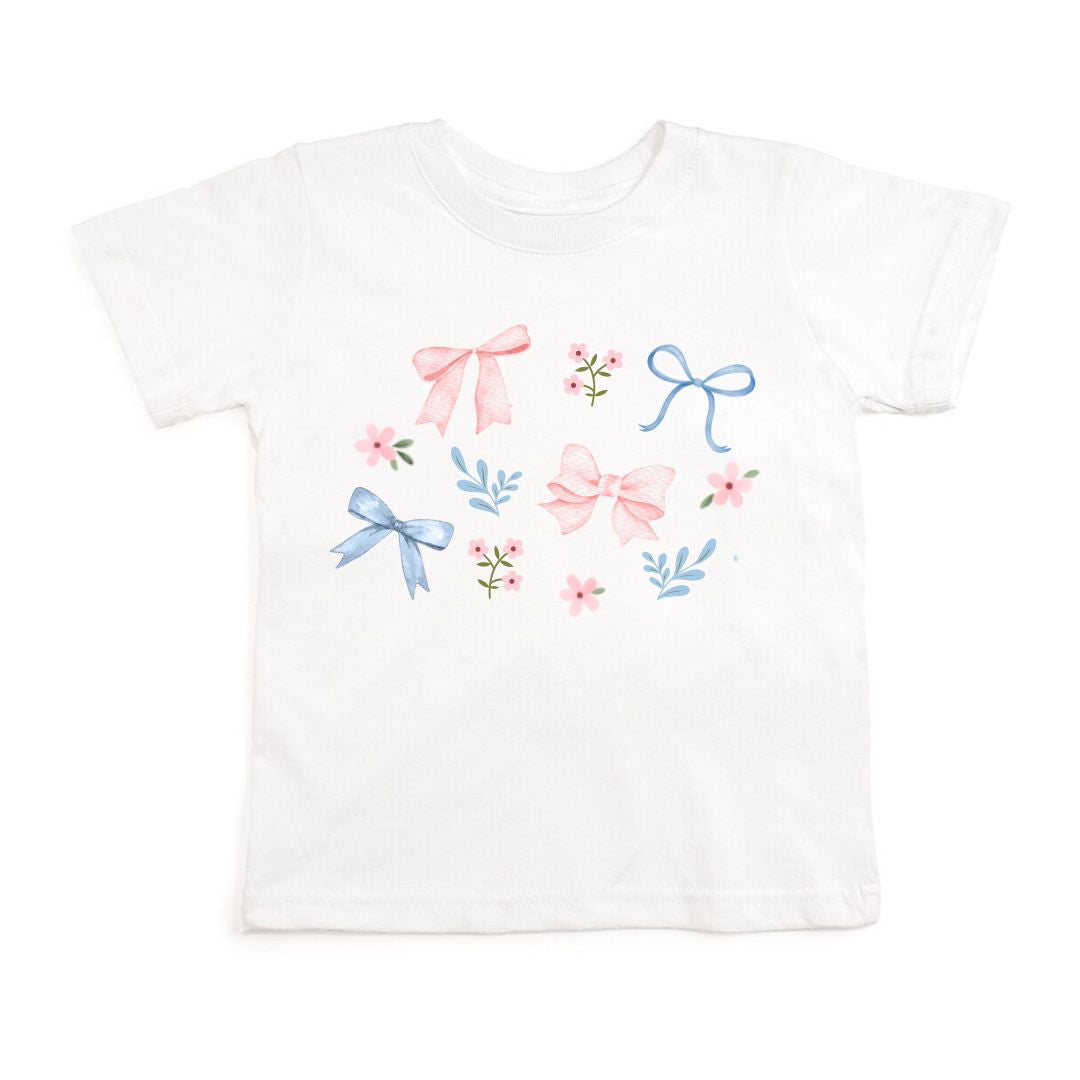 Floral & Bow Watercolor Tee
