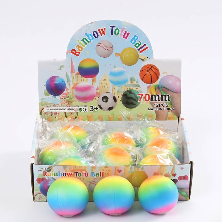 Rainbow Stress Relief Squishy Ball
