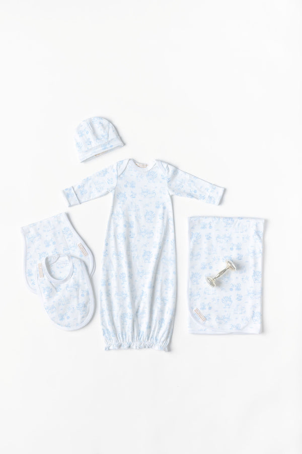 Sir Proper's Sweet Arrival Baby Buggy Blanket - Beale Street Blue