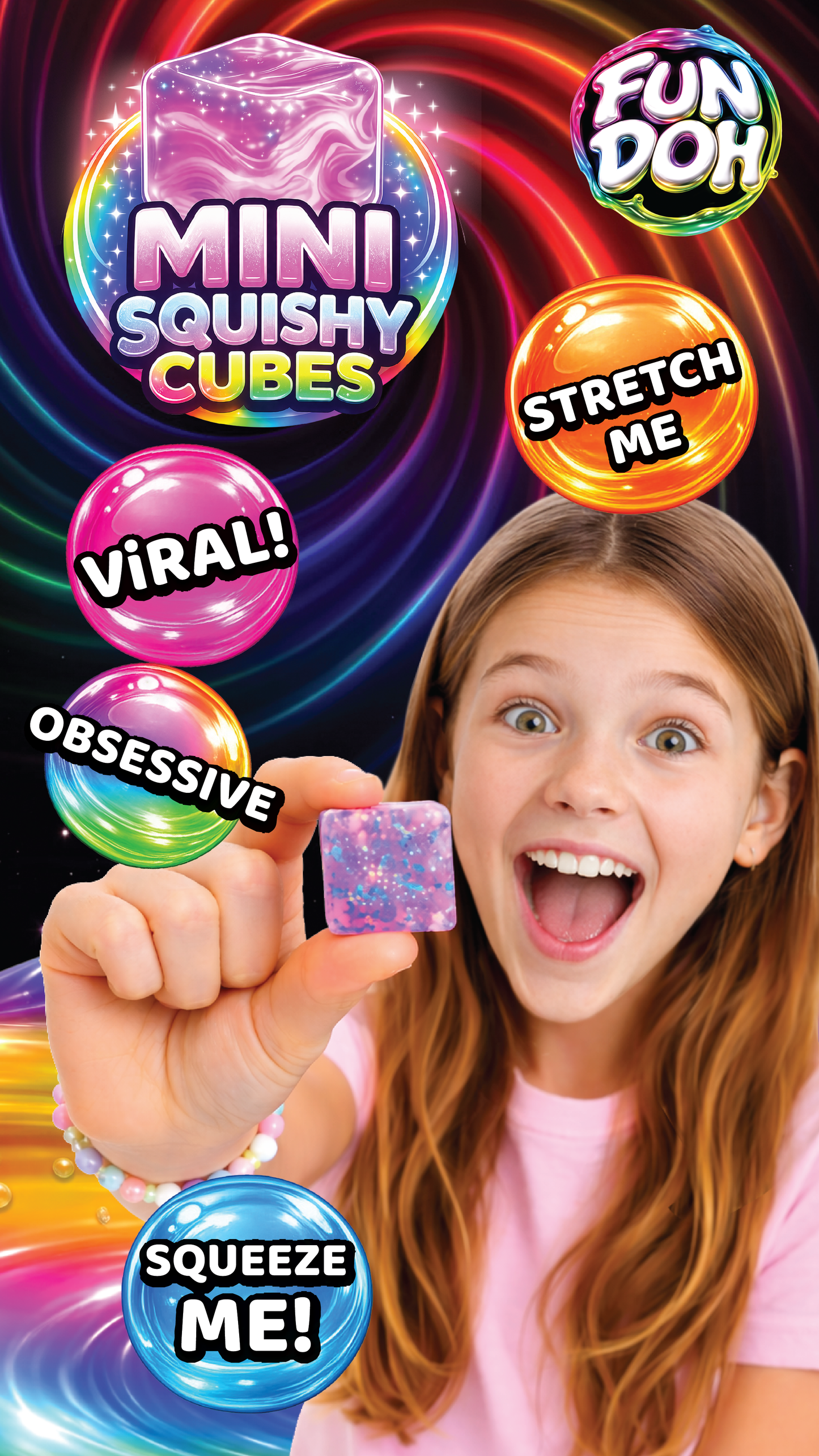 Fun Doh Mini Squishy Cube 2-Pack