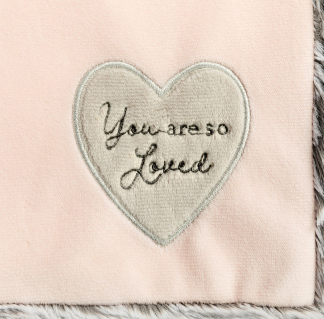 You Are So Loved Pink Blanket