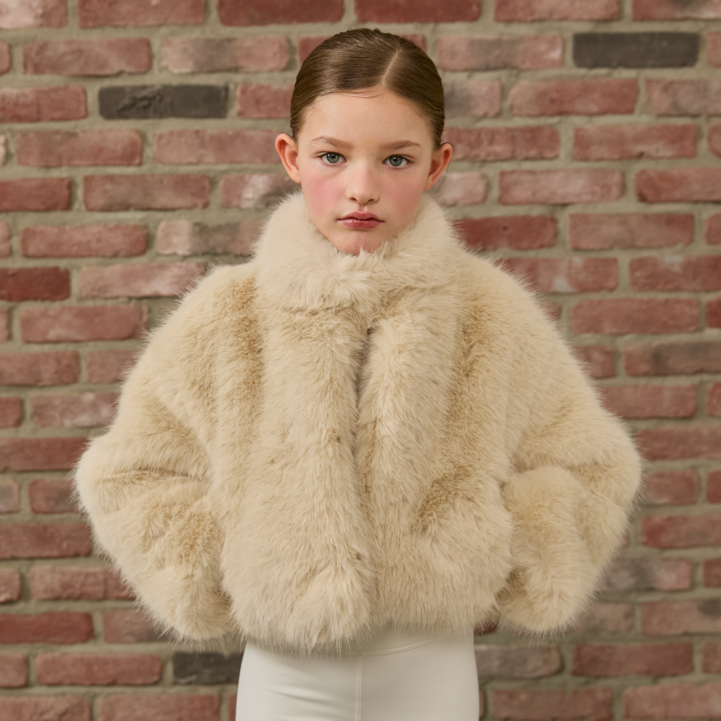Crème Oat Faux Fur Jacket