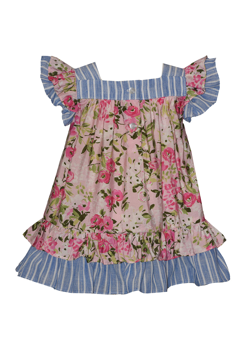 Pink Floral Stripe Bloomer Set