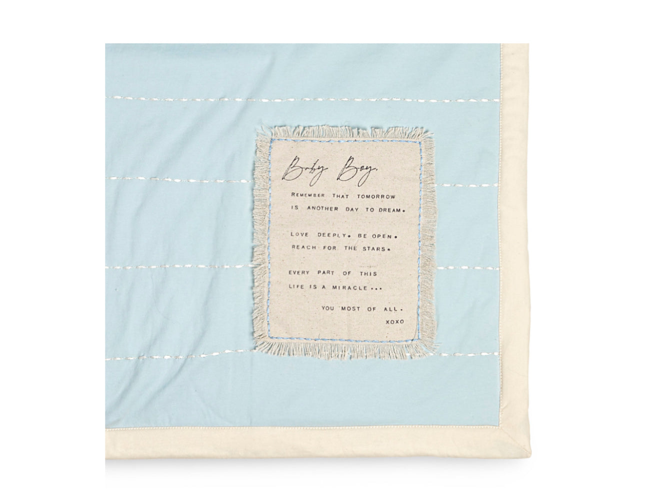 Blue Dear You Baby Blanket