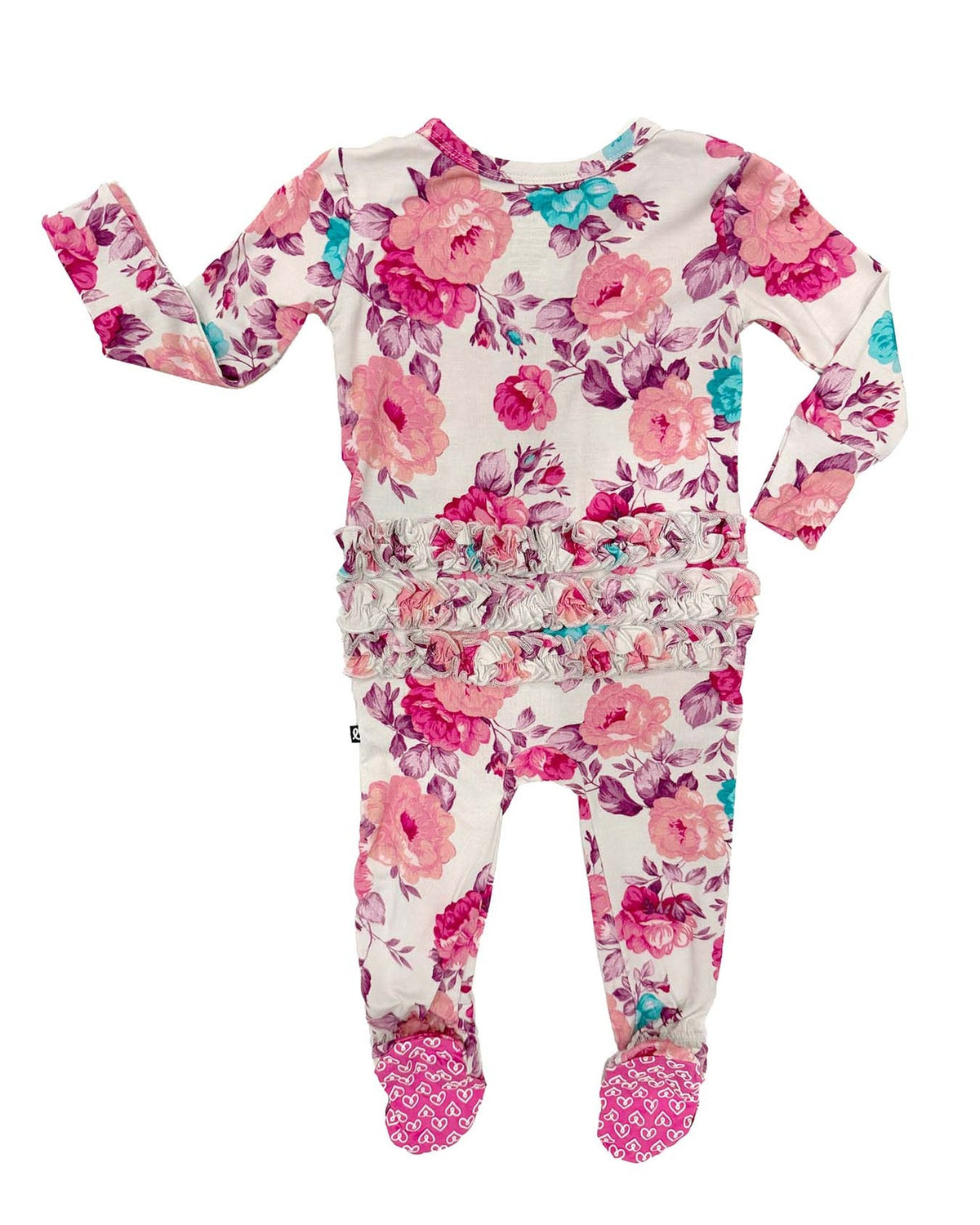 Naomi Ruffled Zippered Footie