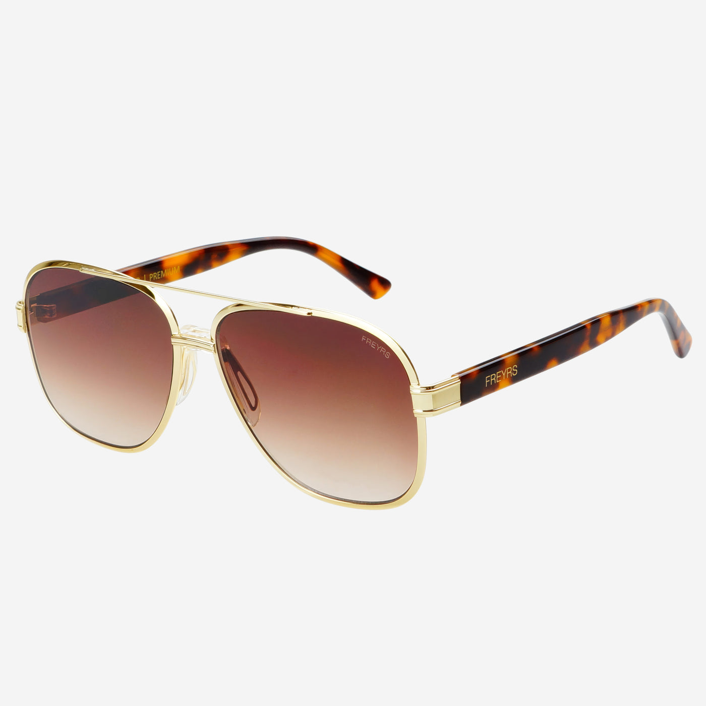 Brown Carter Aviator Sunglasses