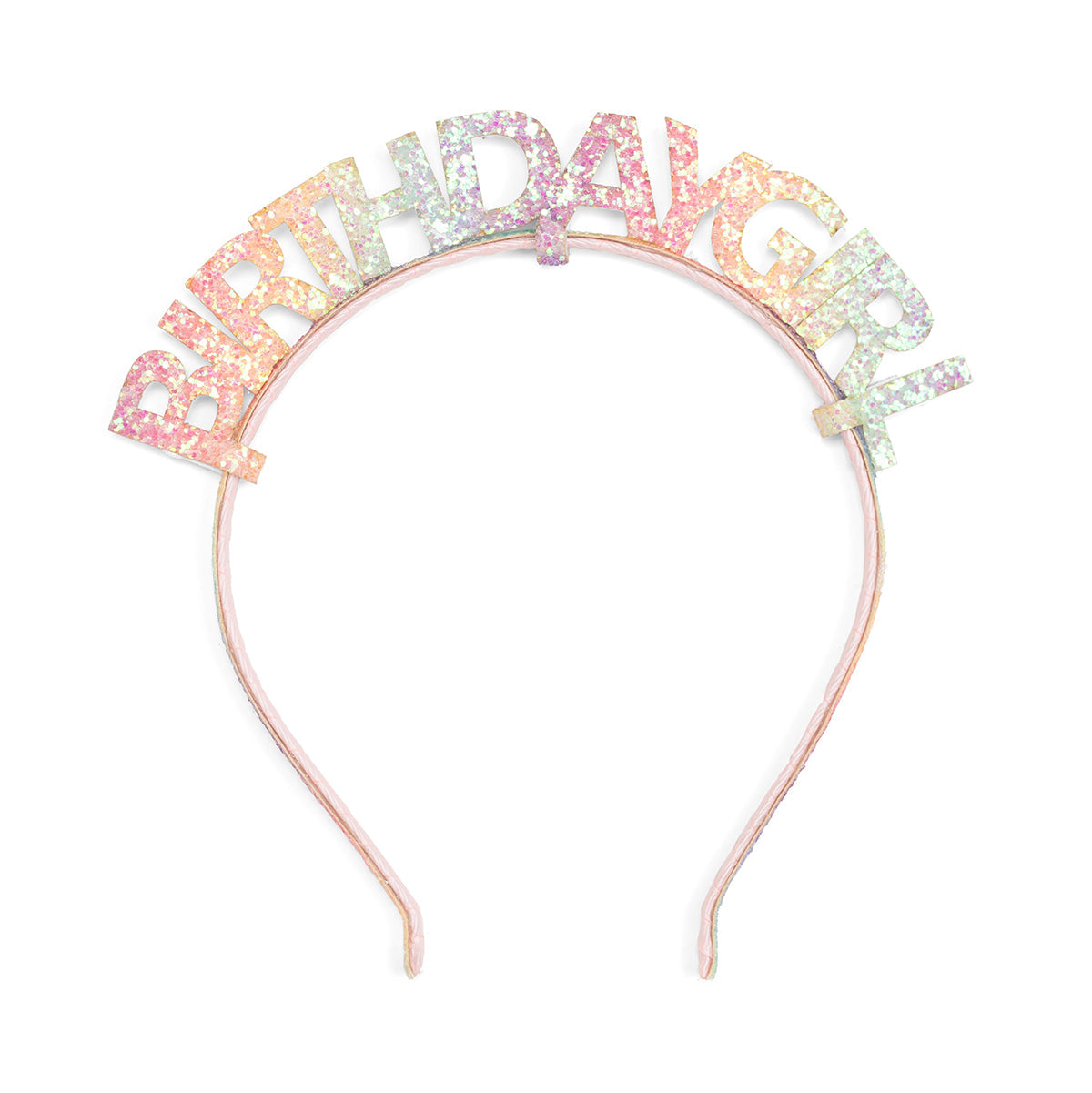 Pastel Rainbow Birthday Girl Headband