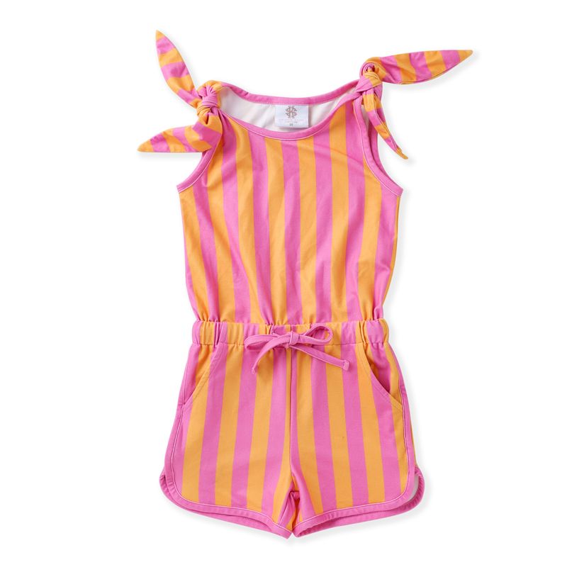 Pink/Orange Stripe Romper
