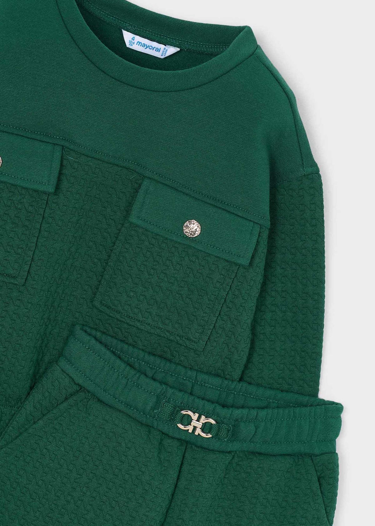Emerald Padded Sweatshirt Set