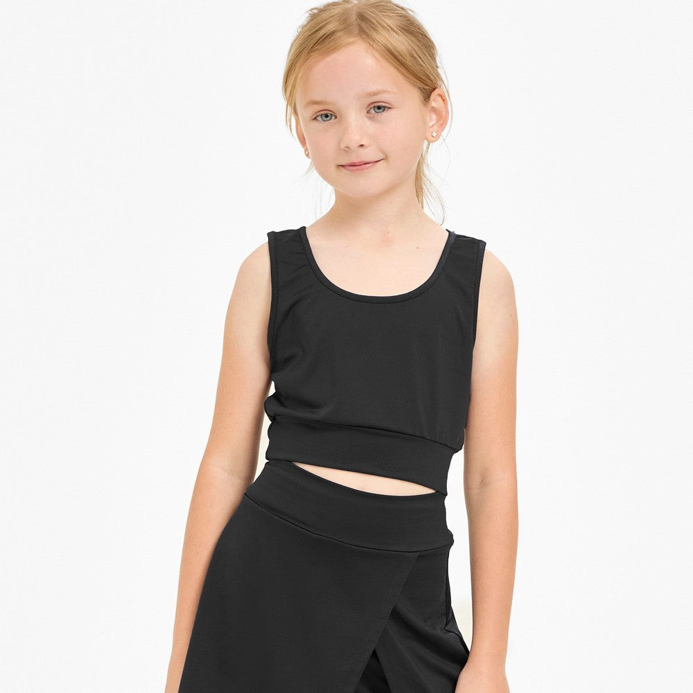 Black Workout Crop Tank