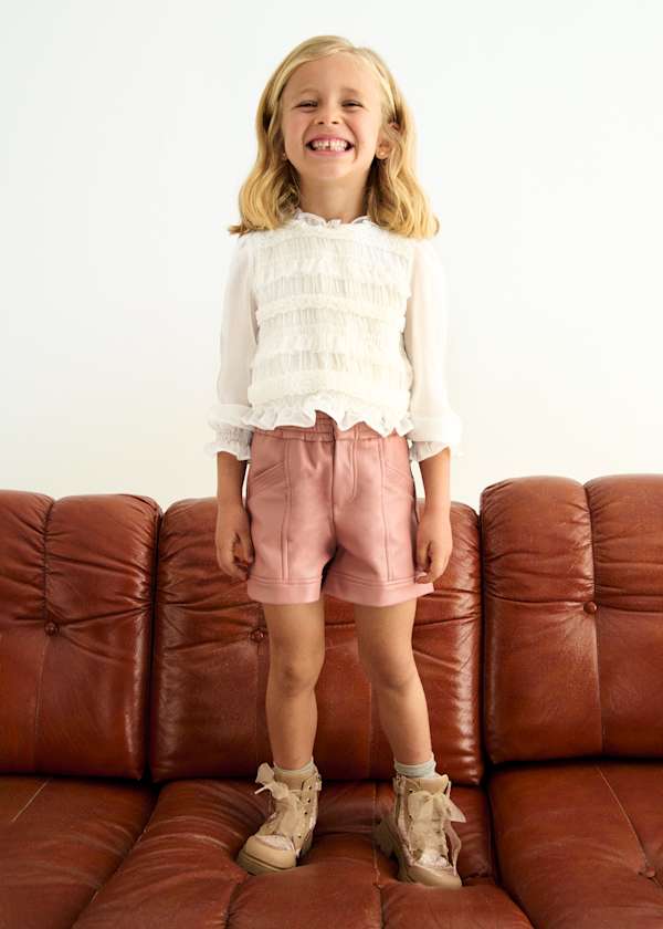 Chiffon Smocked Blouse