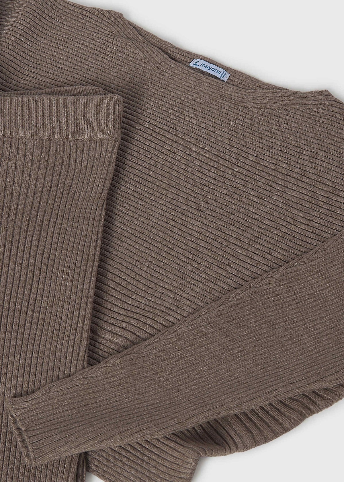 Chocolate Ribbed Sweater Set