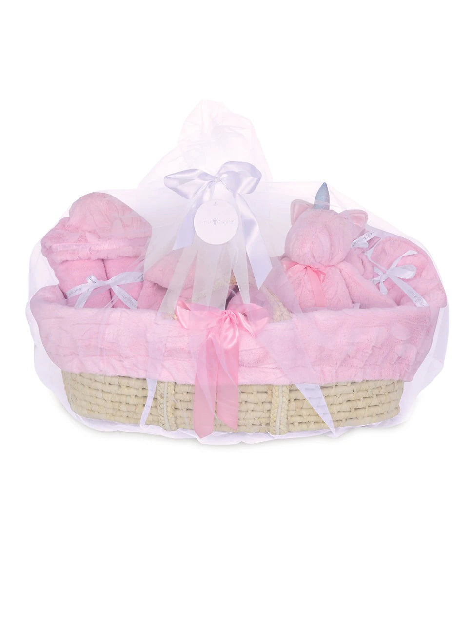 Pink Baby Basket Gift Set