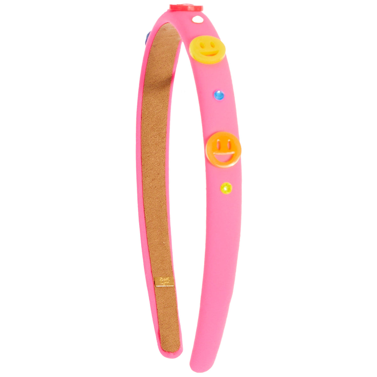 Thin Neon Smiley Satin Headband