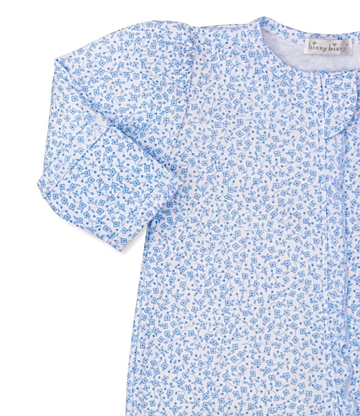 Blue Petite Blooms Footie