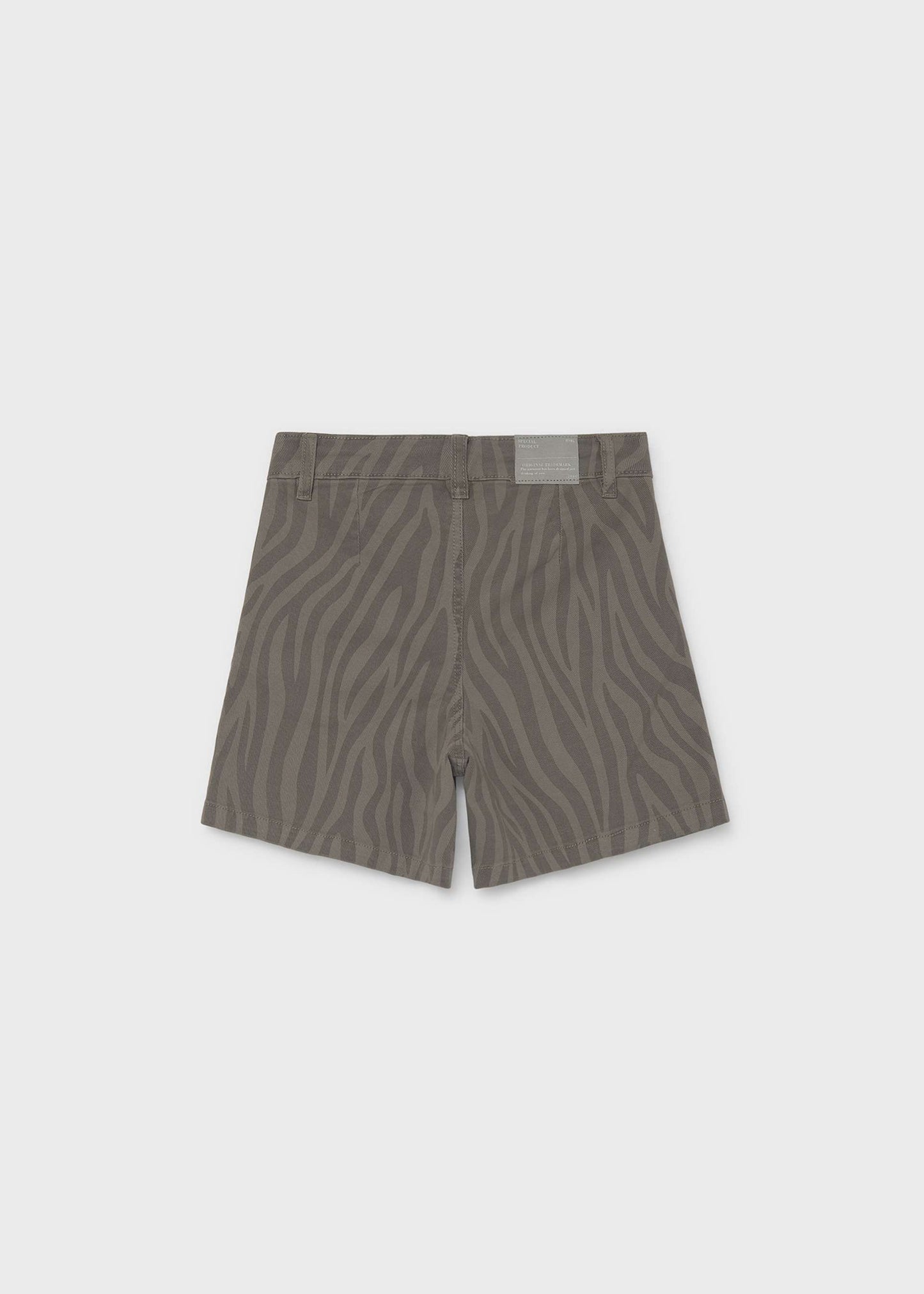 Chocolate Zebra Twill Skort