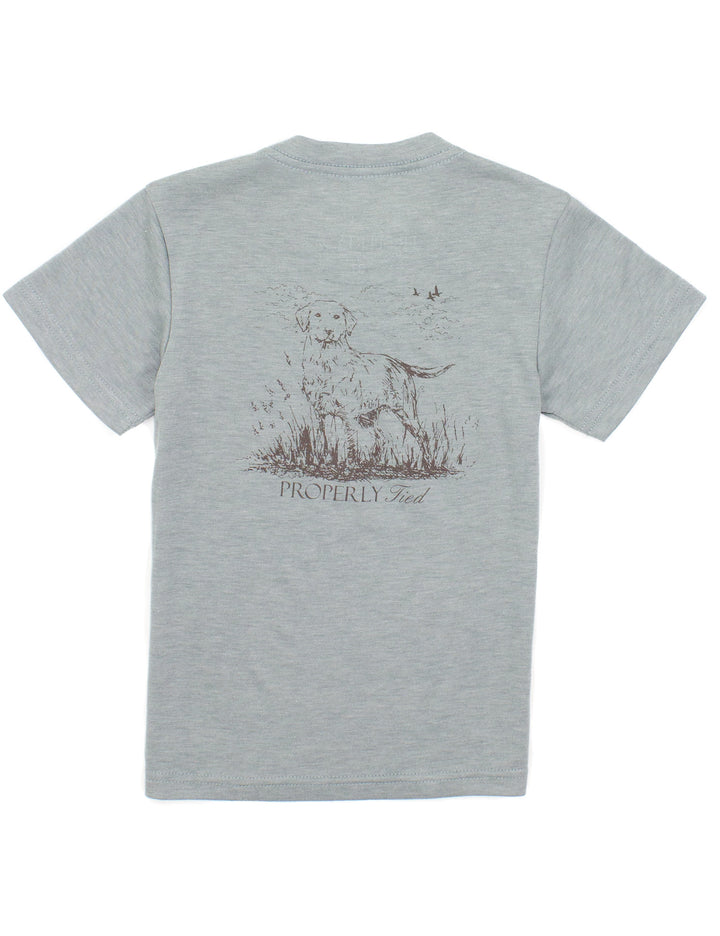 Moss Grey Labrador Pocket Tee