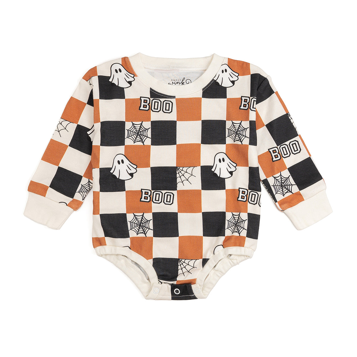 Boo Checkered Halloween Bubble