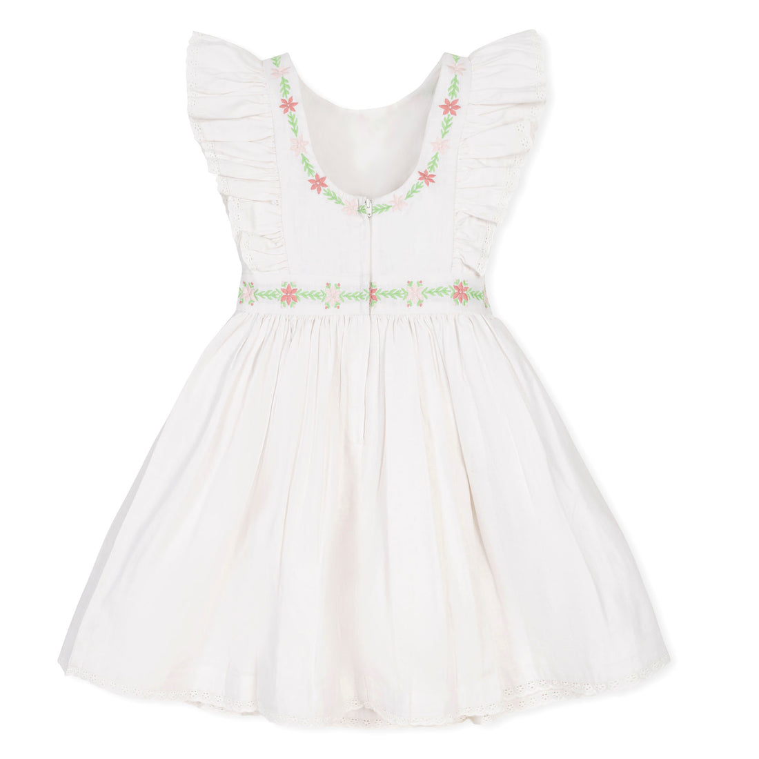 White Linen Ruffle Jumper
