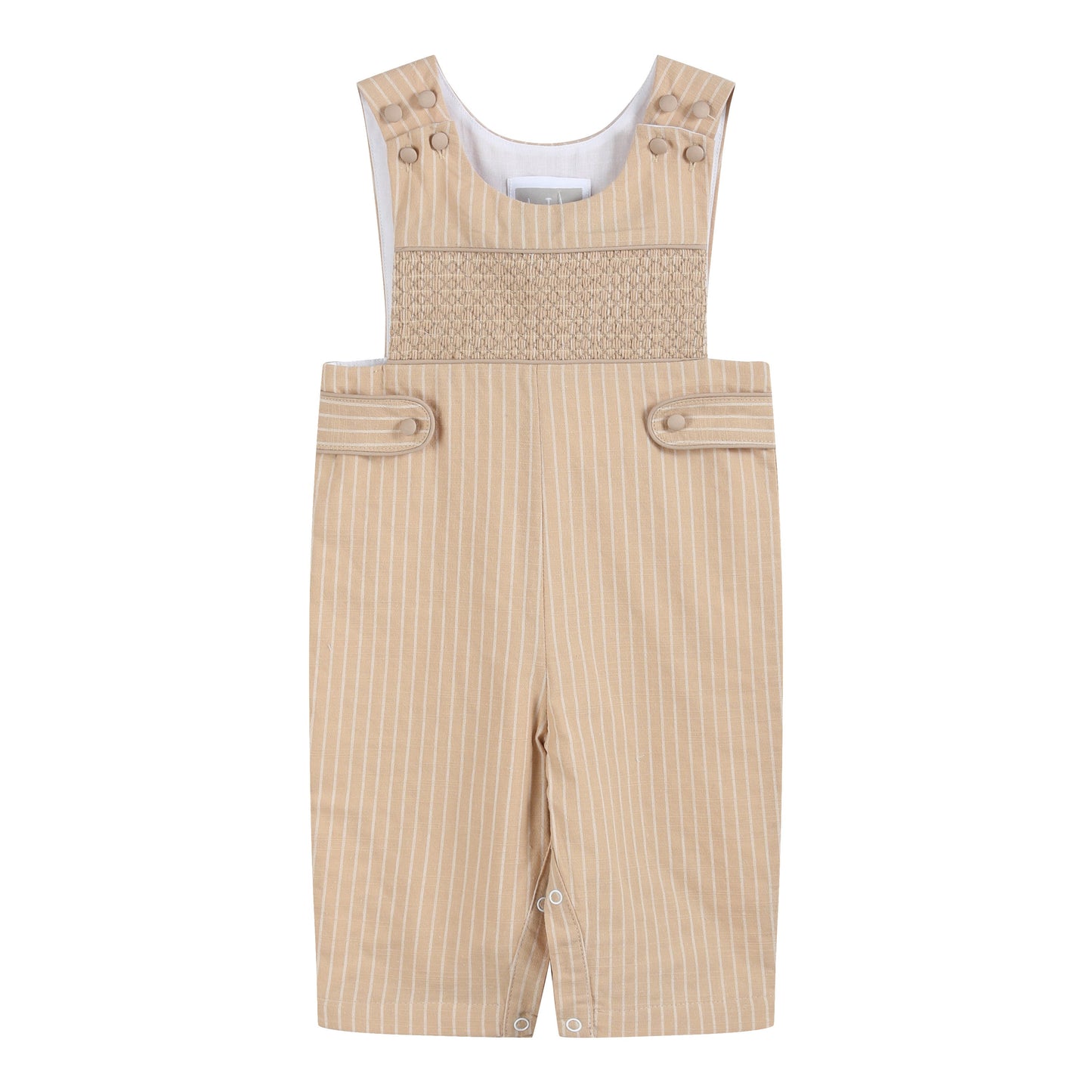 Brown Pinstripe Smocked Jon Jon
