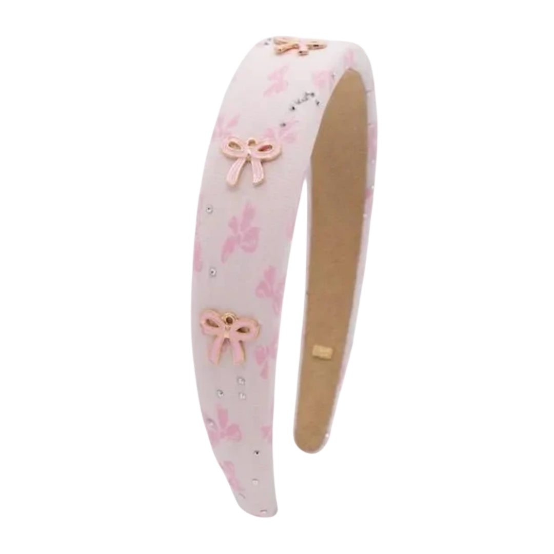 Pink Padded Bow Headband