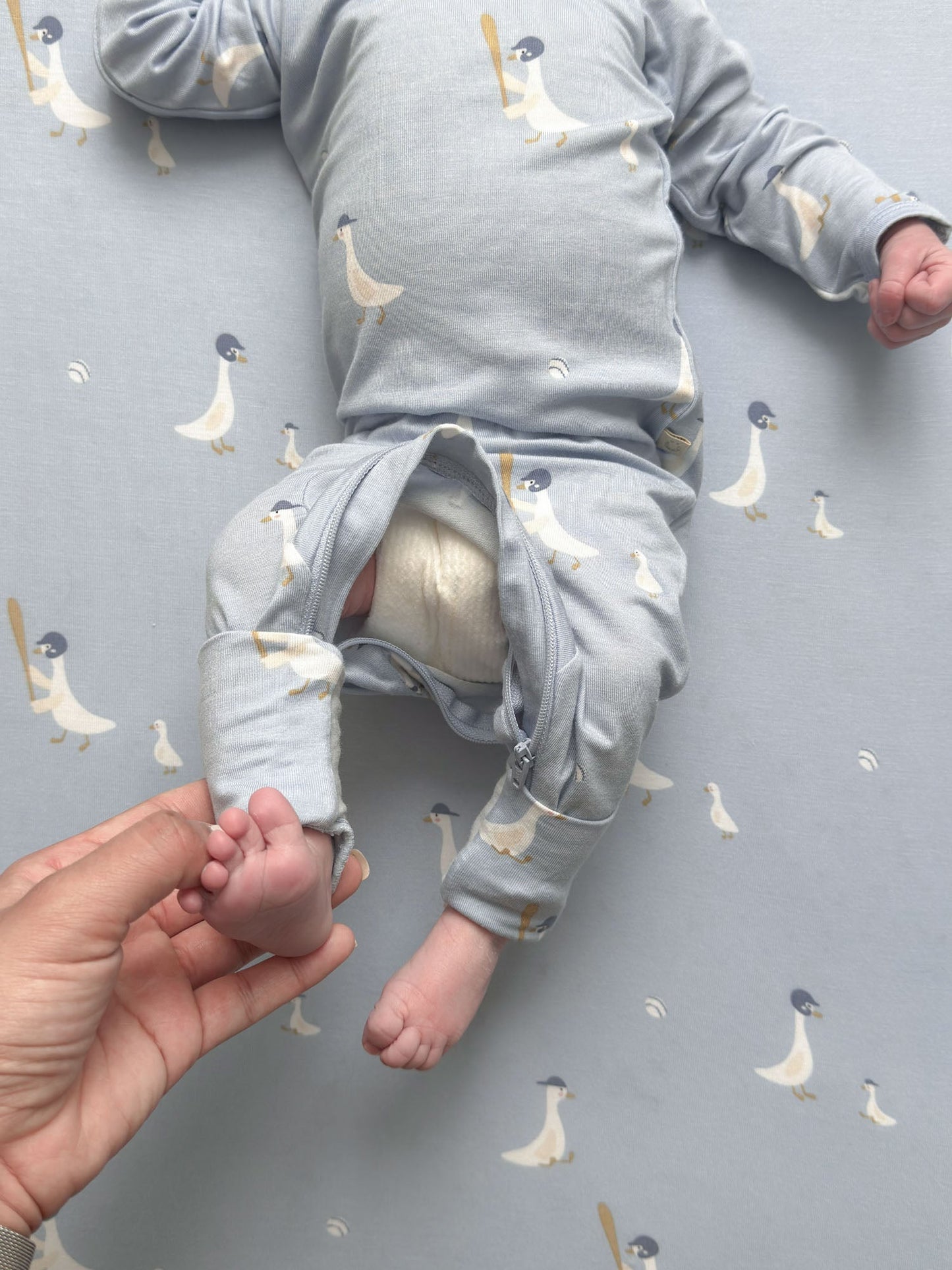 Baseball Goose Convertible Footie
