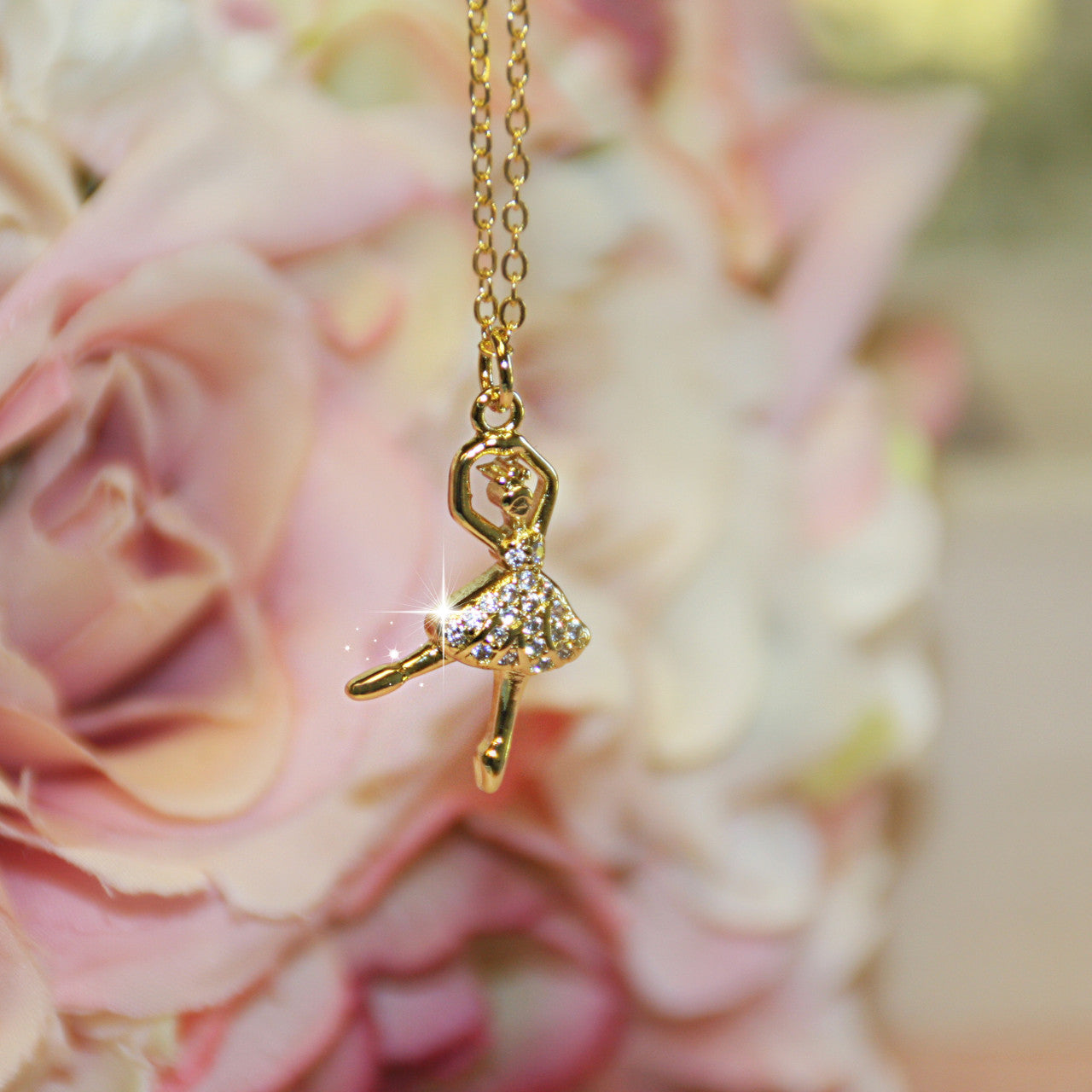 Cubic Zirconia Ballerina Necklace