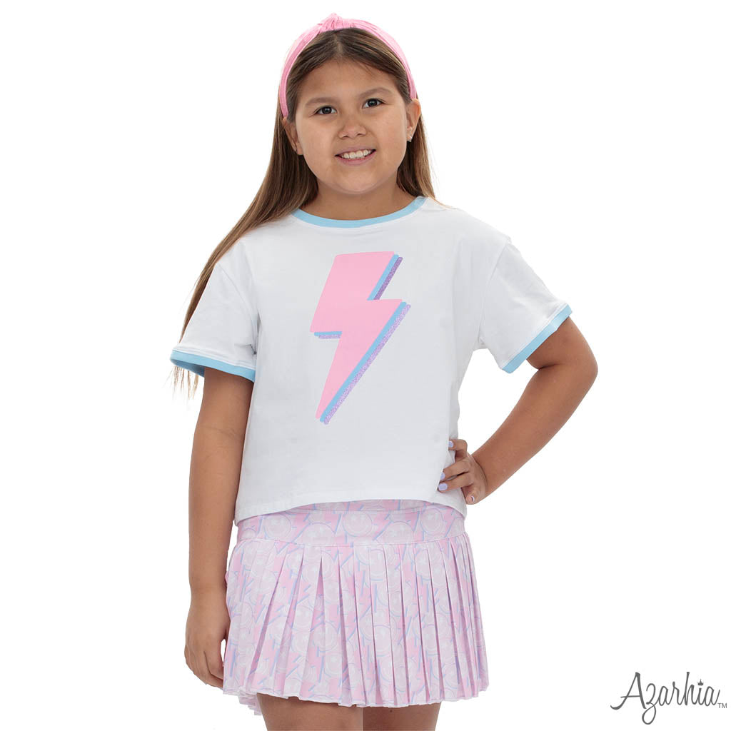 Pink Lightning Bolt Boxy Tee