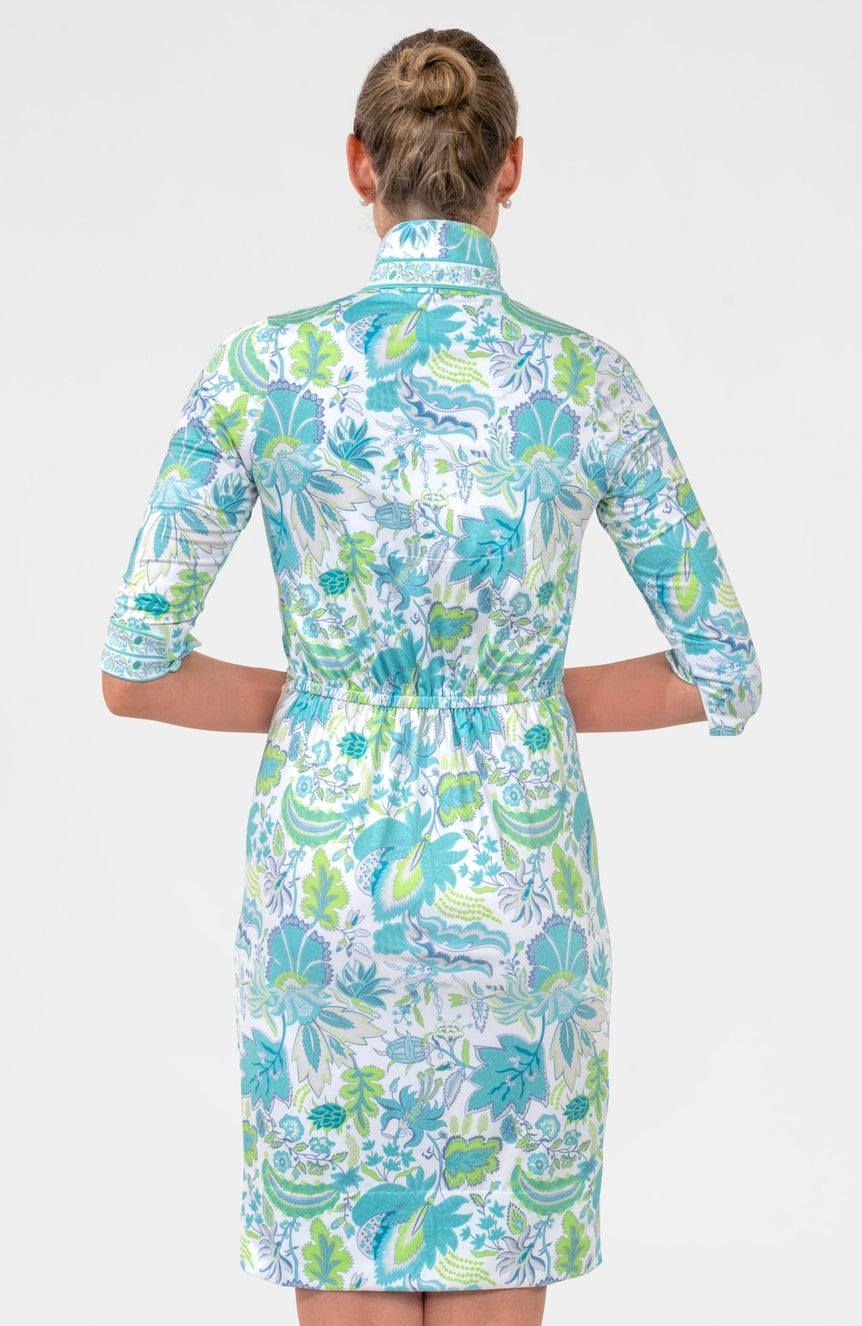 Ocean Turq Twist & Shout Dress - Blooming Party
