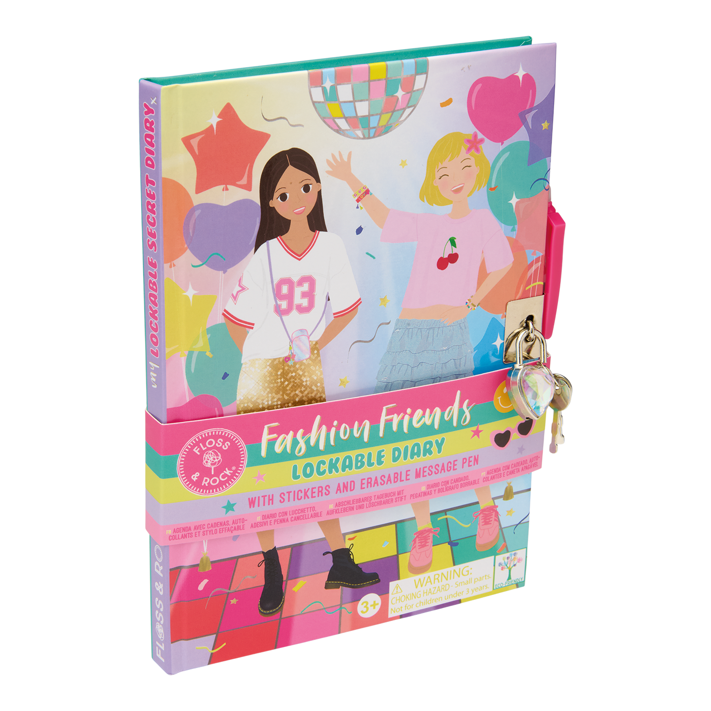 Fashion Friends Lockable Diary W/ Erasable Pen