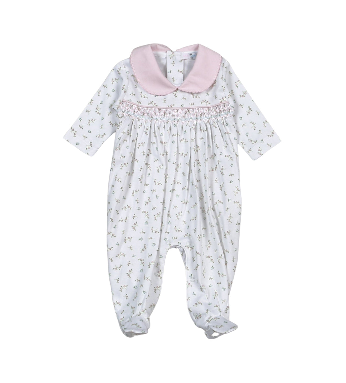 Bella Pink Floral Hand Smk Footie